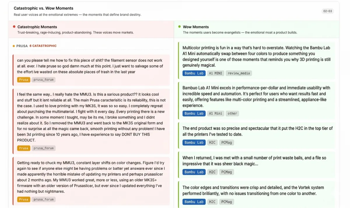 Catastrophic vs. Wow Moments — Prusa users rage, Bambu users evangelize